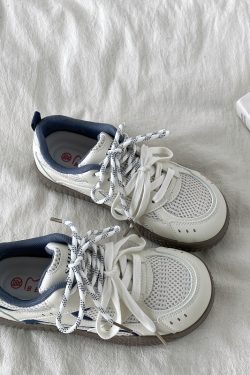 Breathable Mesh Training Sneakers for Women - 2025 Spring Summer Casual Sports Shoes in White - Ultra-Hot Trendy Niche Style