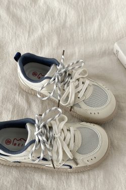 Breathable Mesh Training Sneakers for Women - 2025 Spring Summer Casual Sports Shoes in White - Ultra-Hot Trendy Niche Style