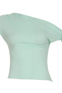 Butterfly Orchid 3D Flower Asymmetrical Off-Shoulder Top Women's Summer Waist-Defining T-Shirt - Y2K Floral Fashion