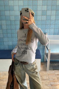 Casual Letter Print Short Sleeve T-Shirt for Women - Versatile Round Neck Summer Top in Spicy Girl Style, Korean Fashion