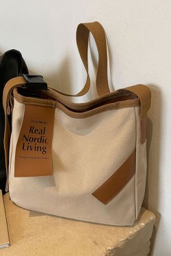 Casual Versatile Canvas Tote Bag for Women, Large Capacity Shoulder Crossbody Commuter Bag, Trendy 2025 Style