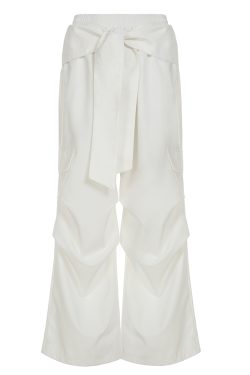 Casual Wide-Leg Cargo Pants for Women - Drawstring Elastic Waist, Trendy Sports Style, Loose Fit Dance Trousers