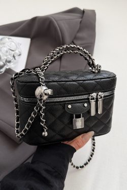 Chanel-Style Women's Diamond Quilted Chain Crossbody Shoulder Bag - 2025 Trendy High-End Fashion Handbag