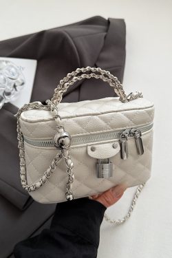 Chanel-Style Women's Diamond Quilted Chain Crossbody Shoulder Bag - 2025 Trendy High-End Fashion Handbag