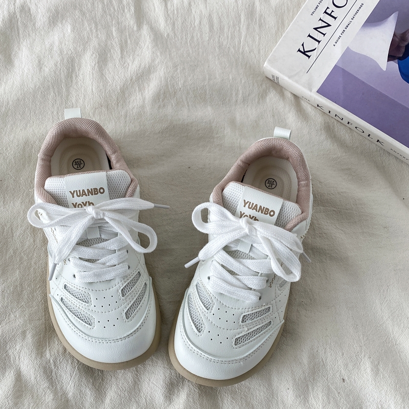 Chic Mango White Casual Sports Sneakers for Women - 2025 Spring Versatile Style, Niche Trendy Footwear Chic Mango White Casual Sports Sneakers for Women - 2025 Spring Versatile Style, Niche Trendy Footwear