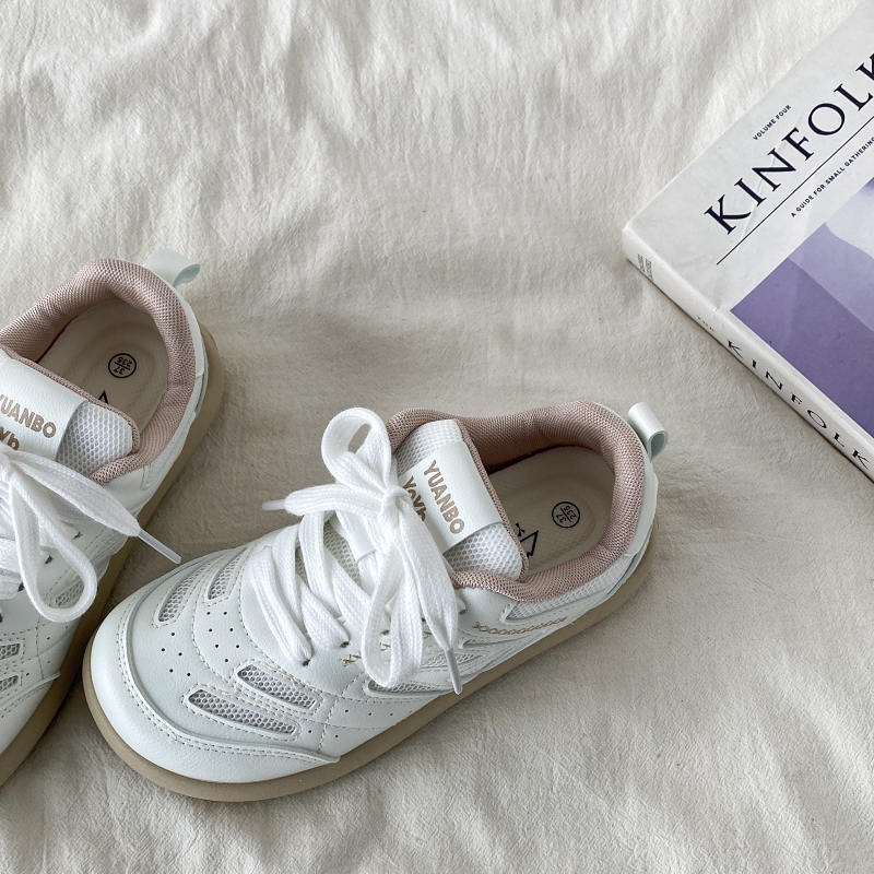 Chic Mango White Casual Sports Sneakers for Women - 2025 Spring Versatile Style, Niche Trendy Footwear Chic Mango White Casual Sports Sneakers for Women - 2025 Spring Versatile Style, Niche Trendy Footwear