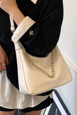 Chic Textured Chain Handbag for Women - Versatile Crossbody Dumpling Bag for Work & Commuting, 2025 Summer Style