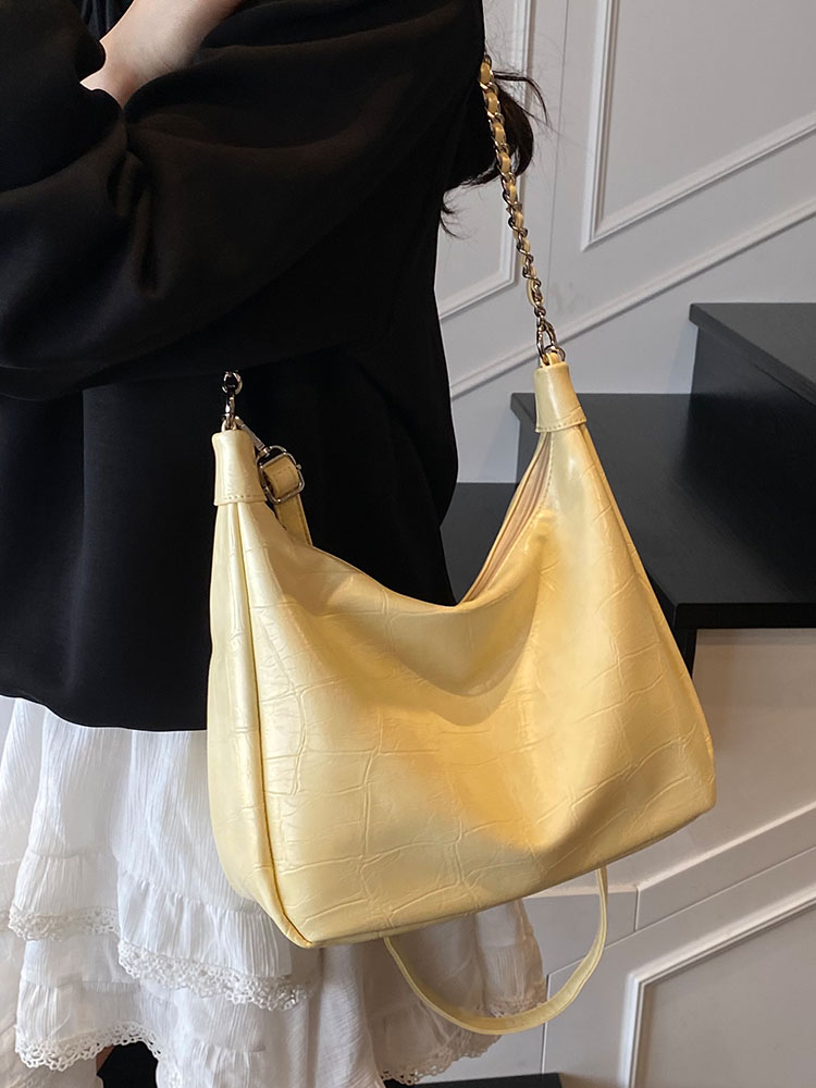 Chic Textured Chain Handbag for Women - Versatile Crossbody Dumpling Bag for Work & Commuting, 2025 Summer Style Chic Textured Chain Handbag for Women - Versatile Crossbody Dumpling Bag for Work & Commuting, 2025 Summer Style