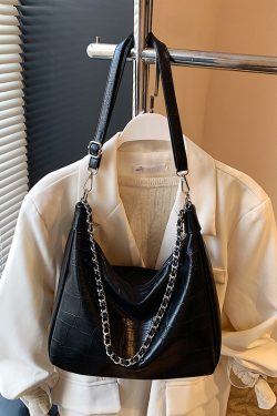 Chic Textured Chain Handbag for Women - Versatile Crossbody Dumpling Bag for Work & Commuting, 2025 Summer Style