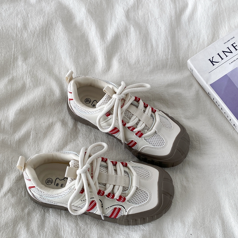 Chic Yellow Thick-Soled Retro Sneakers for Women - Non-Repetitive Casual Sports Shoes, Stylish Y2K Fashion Footwear Chic Yellow Thick-Soled Retro Sneakers for Women - Non-Repetitive Casual Sports Shoes, Stylish Y2K Fashion Footwear