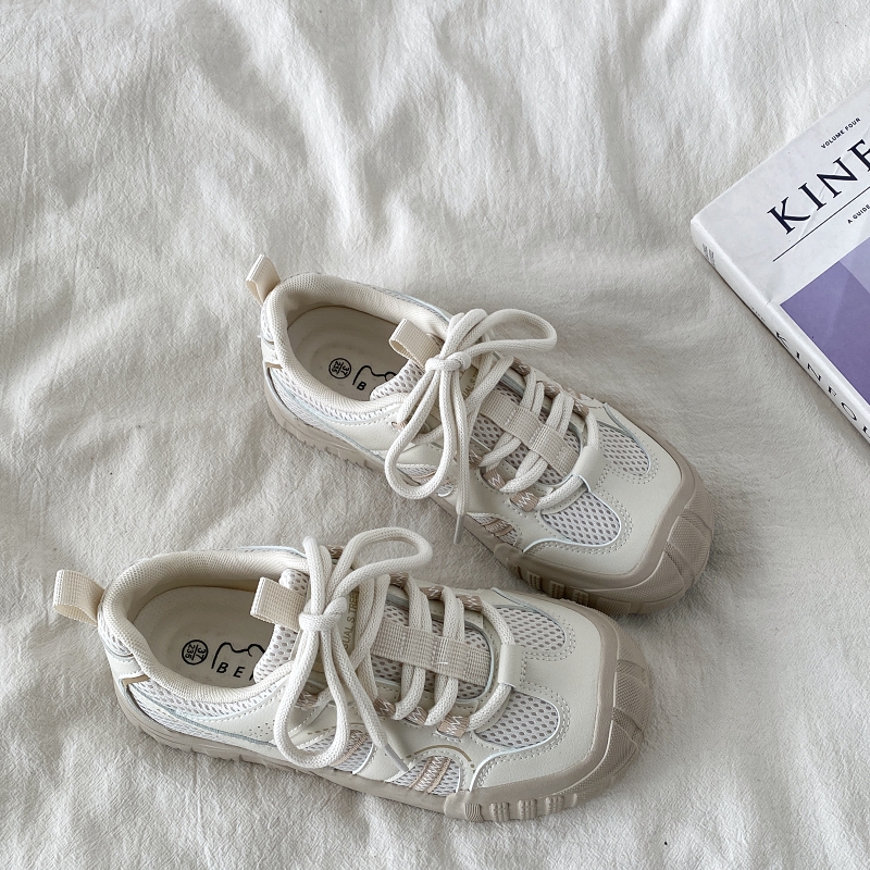 Chic Yellow Thick-Soled Retro Sneakers for Women - Non-Repetitive Casual Sports Shoes, Stylish Y2K Fashion Footwear Chic Yellow Thick-Soled Retro Sneakers for Women - Non-Repetitive Casual Sports Shoes, Stylish Y2K Fashion Footwear