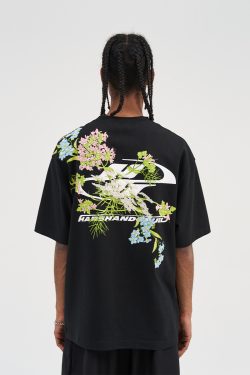 Chinese-Style Floral Embroidery Short Sleeve T-Shirt - Y2K Vintage Aesthetic, Trendy Korean Style Top for Fashion Lovers