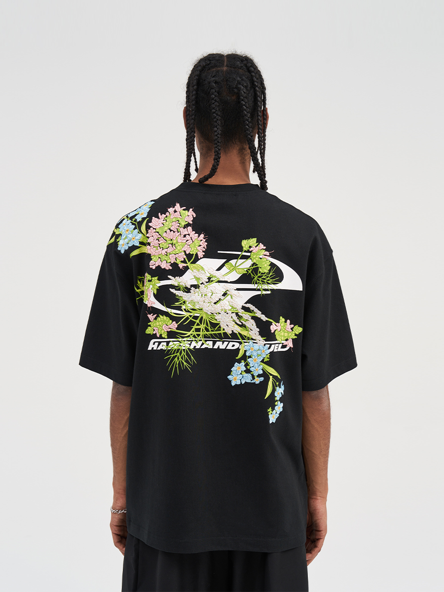 Chinese-Style Floral Embroidery Short Sleeve T-Shirt - Y2K Vintage Aesthetic, Trendy Korean Style Top for Fashion Lovers Chinese-Style Floral Embroidery Short Sleeve T-Shirt - Y2K Vintage Aesthetic, Trendy Korean Style Top for Fashion Lovers