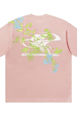 Chinese-Style Floral Embroidery Short Sleeve T-Shirt - Y2K Vintage Aesthetic, Trendy Korean Style Top for Fashion Lovers