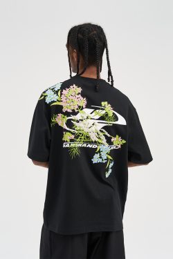 Chinese-Style Floral Embroidery Short Sleeve T-Shirt - Y2K Vintage Aesthetic, Trendy Korean Style Top for Fashion Lovers