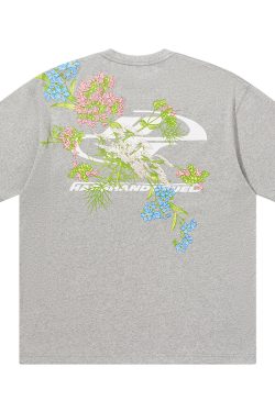 Chinese-Style Floral Embroidery Short Sleeve T-Shirt - Y2K Vintage Aesthetic, Trendy Korean Style Top for Fashion Lovers