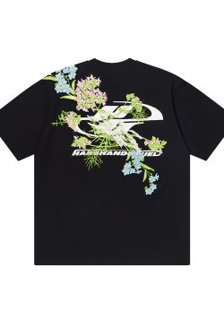 Chinese-Style Floral Embroidery Short Sleeve T-Shirt - Y2K Vintage Aesthetic, Trendy Korean Style Top for Fashion Lovers