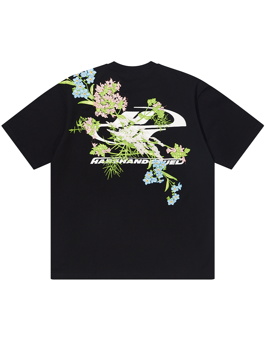Chinese-Style Floral Embroidery Short Sleeve T-Shirt - Y2K Vintage Aesthetic, Trendy Korean Style Top for Fashion Lovers Chinese-Style Floral Embroidery Short Sleeve T-Shirt - Y2K Vintage Aesthetic, Trendy Korean Style Top for Fashion Lovers