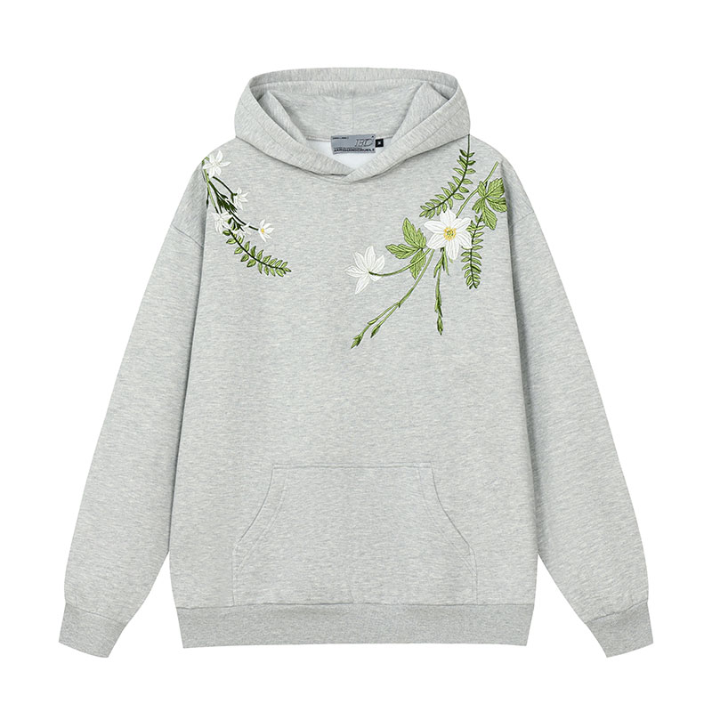 Chinese-Style Floral Wreath Embroidery Hoodie - Y2K Inspired Silhouette Sweatshirt for Trendy Urban Fashion Chinese-Style Floral Wreath Embroidery Hoodie - Y2K Inspired Silhouette Sweatshirt for Trendy Urban Fashion