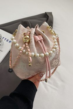 Chinese-Style Women's Shoulder Bag 2025, Trendy Crossbody Bucket Bag, Summer Niche Fashion Accessory, Vintage National Wind Design