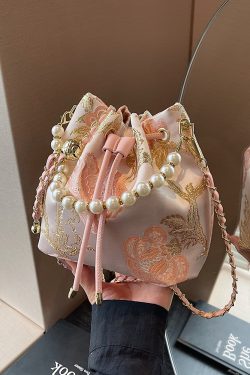 Chinese-Style Women's Shoulder Bag 2025, Trendy Crossbody Bucket Bag, Summer Niche Fashion Accessory, Vintage National Wind Design