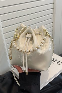 Chinese-Style Women's Shoulder Bag 2025, Trendy Crossbody Bucket Bag, Summer Niche Fashion Accessory, Vintage National Wind Design