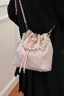 Chinese-Style Women's Shoulder Bag 2025, Trendy Crossbody Bucket Bag, Summer Niche Fashion Accessory, Vintage National Wind Design