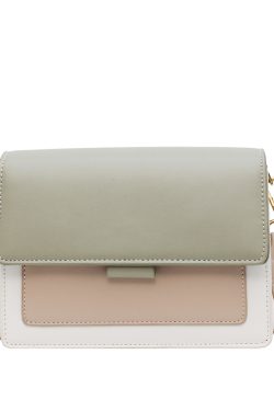 Color-Block Chain Bag for Women - 2025 Korean Style Versatile Shoulder Crossbody Small Square Bag for Spring and Summer Fashion