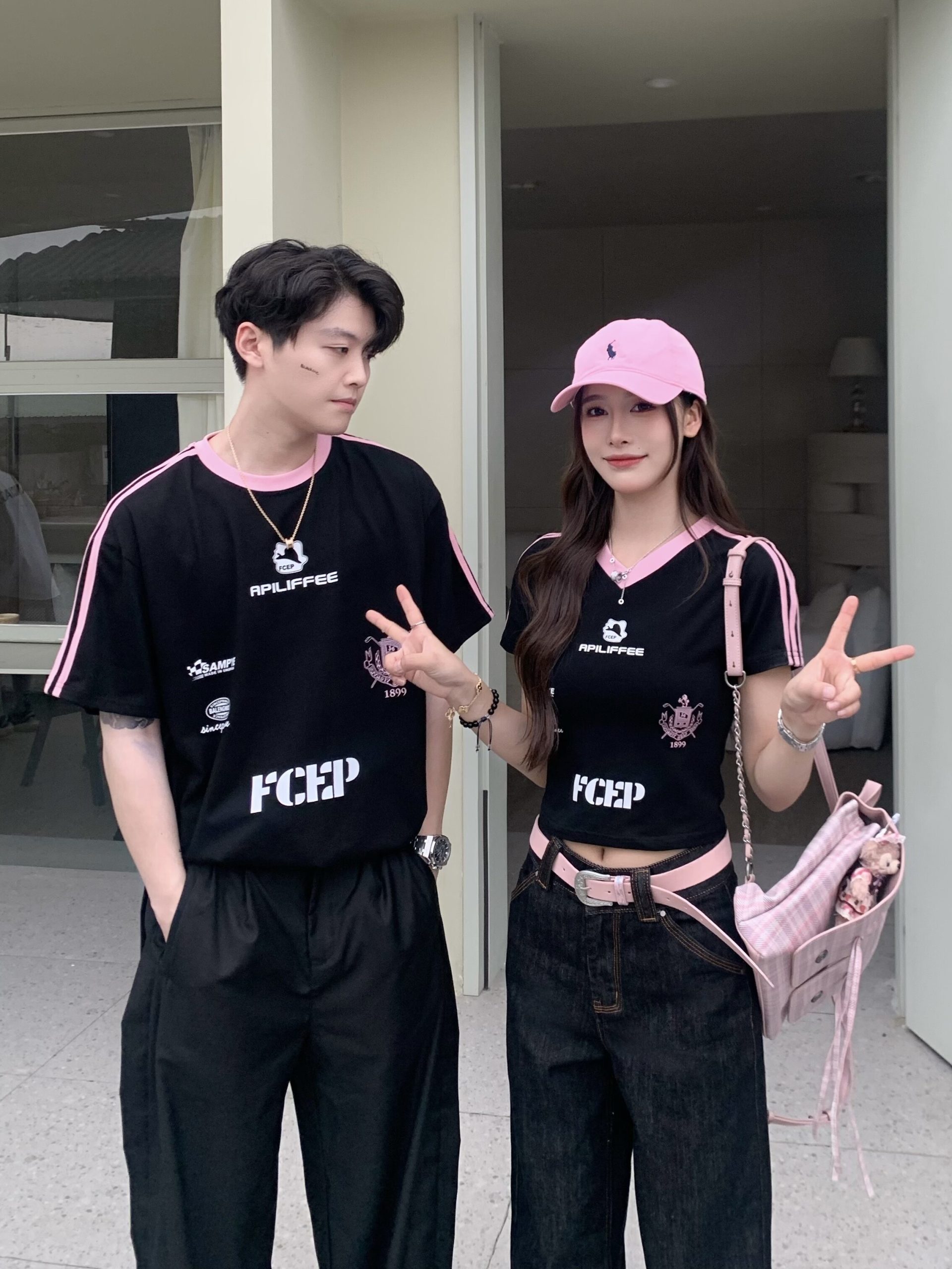 Color Block Letter Print Short Sleeve T-Shirt for Women - Casual Summer Loose Fit American Style Top for Spicy Girls Color Block Letter Print Short Sleeve T-Shirt for Women - Casual Summer Loose Fit American Style Top for Spicy Girls