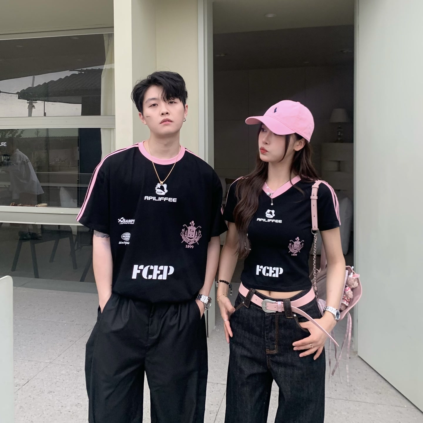 Color Block Letter Print Short Sleeve T-Shirt for Women - Casual Summer Loose Fit American Style Top for Spicy Girls Color Block Letter Print Short Sleeve T-Shirt for Women - Casual Summer Loose Fit American Style Top for Spicy Girls