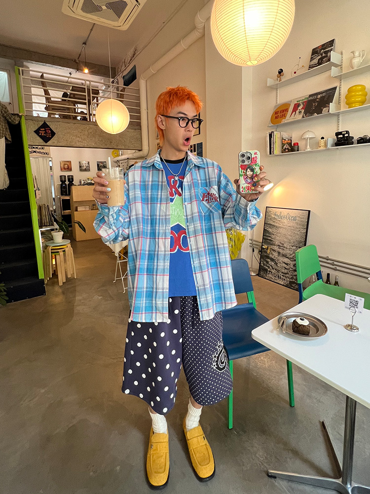 Color Block Plaid Long Sleeve Shirt Jacket for Men and Women - Casual Loose Fit, Sun-Proof, Versatile Style, American Fashion Color Block Plaid Long Sleeve Shirt Jacket for Men and Women - Casual Loose Fit, Sun-Proof, Versatile Style, American Fashion