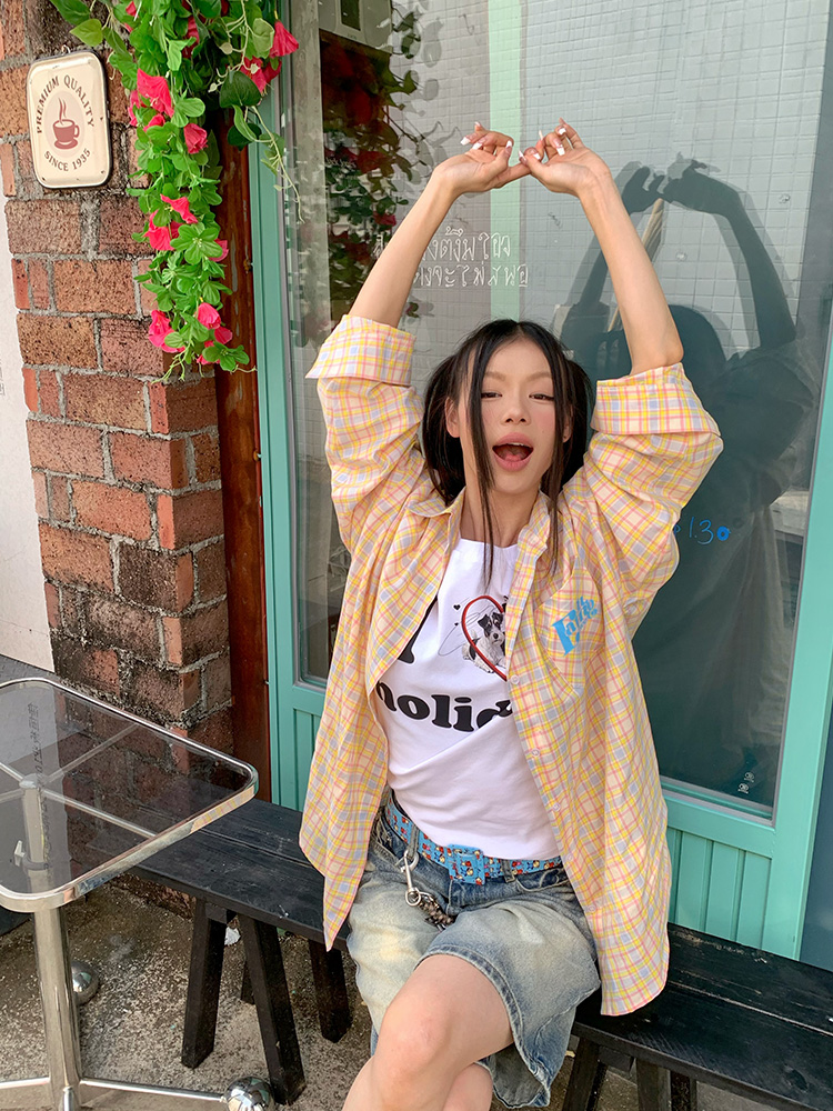 Color Block Plaid Long Sleeve Shirt Jacket for Men and Women - Casual Loose Fit, Sun-Proof, Versatile Style, American Fashion Color Block Plaid Long Sleeve Shirt Jacket for Men and Women - Casual Loose Fit, Sun-Proof, Versatile Style, American Fashion