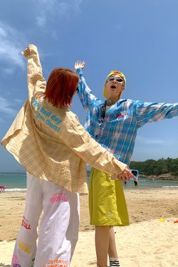 Color Block Plaid Long Sleeve Shirt Jacket for Men and Women - Casual Loose Fit, Sun-Proof, Versatile Style, American Fashion