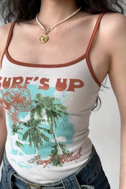 Color-Block Spaghetti Strap Crop Top for Women - European & American Style Vacation Slim Fit Summer Fashion