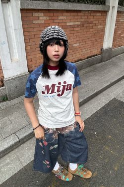 Color Block Star Shoulder Short Sleeve T-Shirt for Men and Women - Casual American Letter Print Tee, 2025 Spring Style