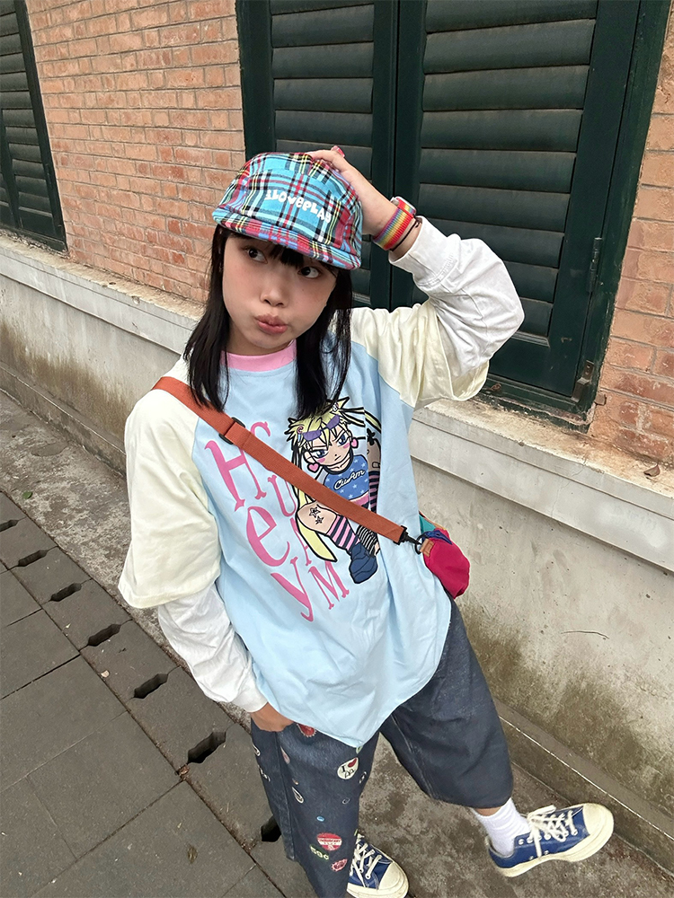 Color-Blocking Anime Graphic Unisex Loose Casual Summer T-Shirt - American Style, Short Sleeve, 90s Inspired Fashion Color-Blocking Anime Graphic Unisex Loose Casual Summer T-Shirt - American Style, Short Sleeve, 90s Inspired Fashion