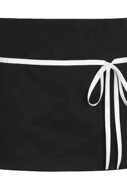 Color-Blocking Black Mini Skirt for Women - Low-Waist, Slim-Fit Korean Style Pencil Skirt, Minimalist Design