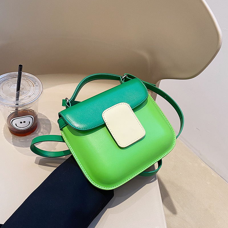 Color-Blocking Small Handbag for Women - Trendy Crossbody Bag, Versatile Square Design for Spring/Summer 2025 Fashion Color-Blocking Small Handbag for Women - Trendy Crossbody Bag, Versatile Square Design for Spring/Summer 2025 Fashion