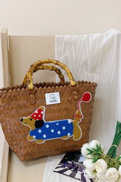 Colorful Woven Shoulder Bag for Women - Large Capacity High-End Beach Tote, 2025 Fashion Handheld Vacation Bag