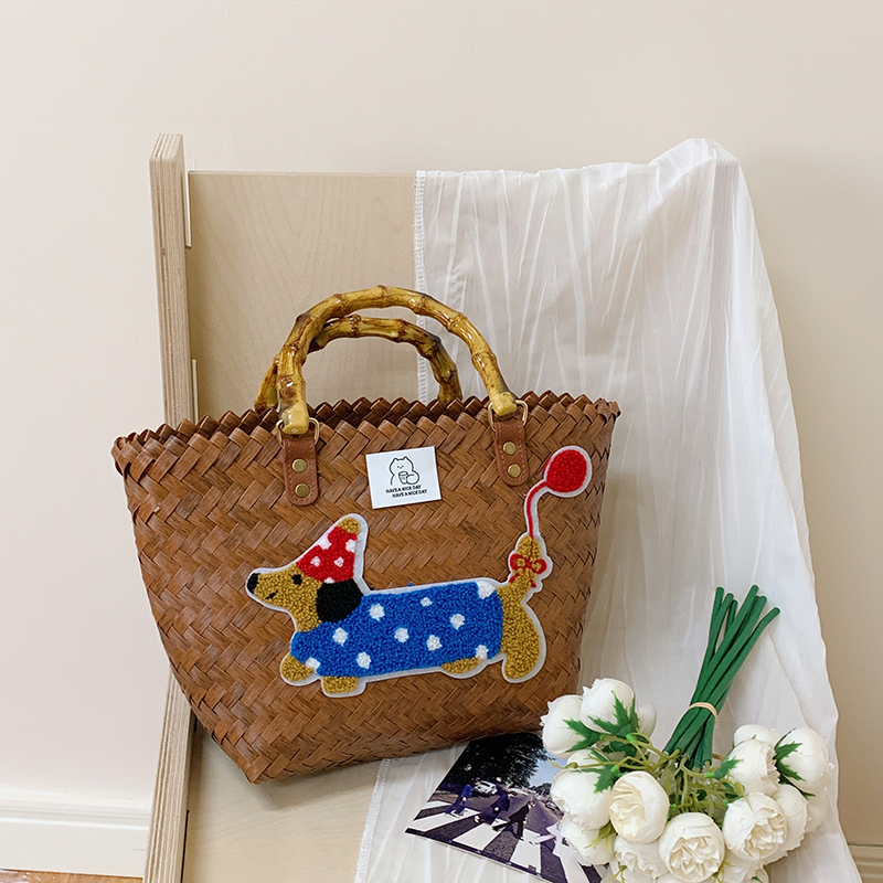 Colorful Woven Shoulder Bag for Women - Large Capacity High-End Beach Tote, 2025 Fashion Handheld Vacation Bag Colorful Woven Shoulder Bag for Women - Large Capacity High-End Beach Tote, 2025 Fashion Handheld Vacation Bag