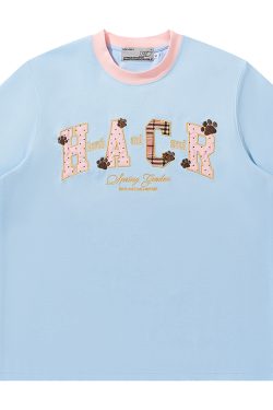 Cool Feeling Color-Block Patch Embroidery Sorona Short-Sleeve T-Shirt for Kids - Fun Summer Style