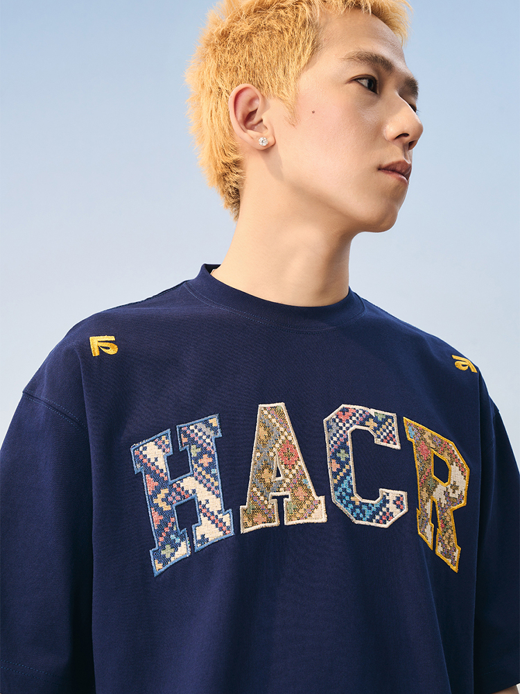 Cool Feeling Ethnic Style Patch Embroidery Loose Sorona Short Sleeve T-shirt for Summer, Y2K Fashion, Casual Wear Cool Feeling Ethnic Style Patch Embroidery Loose Sorona Short Sleeve T-shirt for Summer, Y2K Fashion, Casual Wear