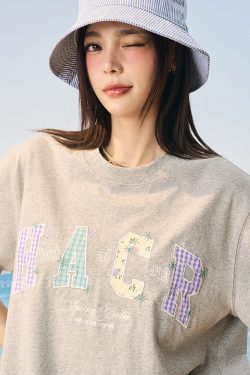 Cool Feeling Sunscreen T-Shirt for Couples, Relaxed Fit, Short Sleeve, Embroidered, Sorona Fabric, Trendy Casual Summer Style