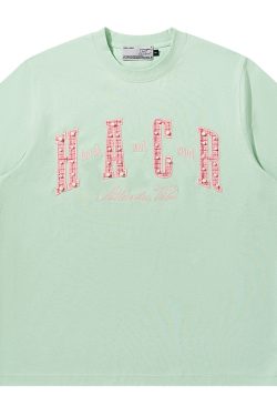 Cool Sensation Sunscreen Patch Embroidery Pearl Round Neck Sorona T-shirt - Trendy Y2K Style for Summer Wear