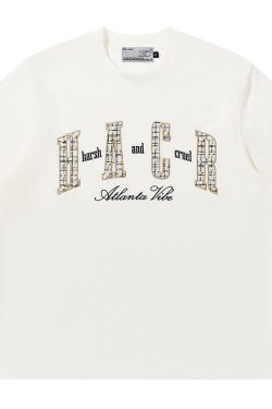 Cool Sensation Sunscreen Patch Embroidery Pearl Round Neck Sorona T-shirt - Trendy Y2K Style for Summer Wear