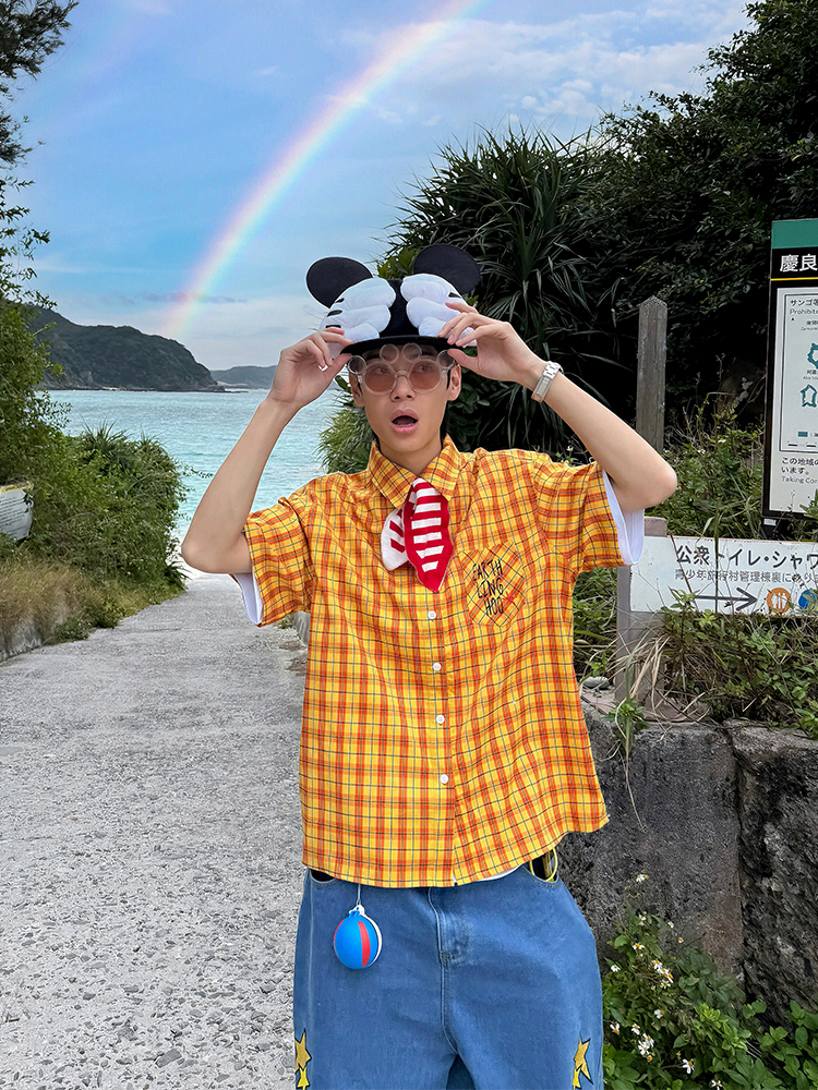 Custom American Striped Color-Block Short-Sleeve Shirt for Men and Women, Summer Loose Casual Streetwear Custom American Striped Color-Block Short-Sleeve Shirt for Men and Women, Summer Loose Casual Streetwear