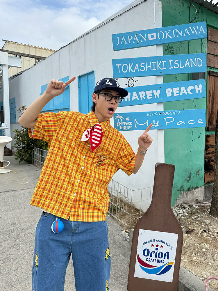 Custom American Striped Color-Block Short-Sleeve Shirt for Men and Women, Summer Loose Casual Streetwear Custom American Striped Color-Block Short-Sleeve Shirt for Men and Women, Summer Loose Casual Streetwear