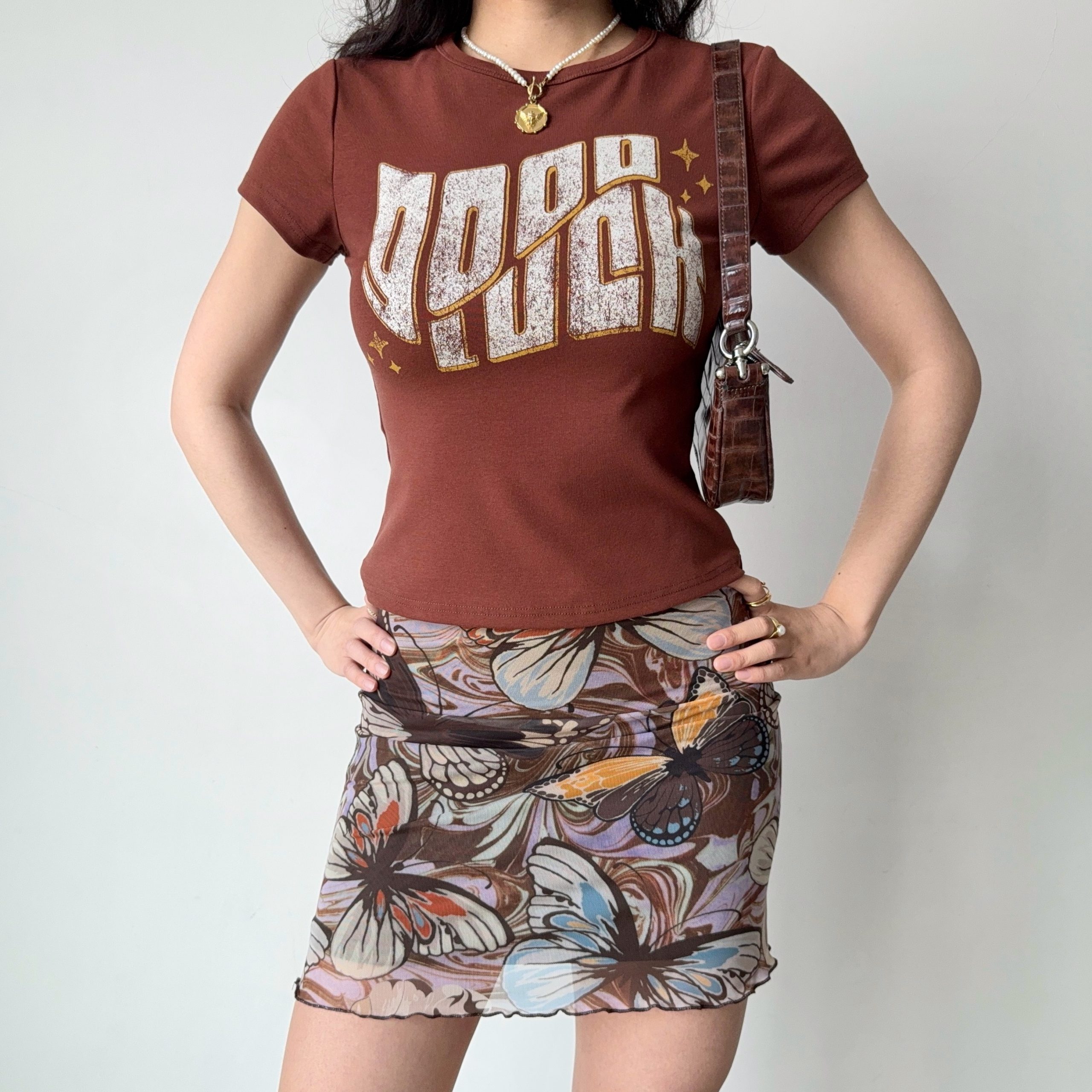 Custom American Vintage Letter Print Round Neck Short Sleeve T-Shirt for Women - Slim Fit Summer Casual Top Custom American Vintage Letter Print Round Neck Short Sleeve T-Shirt for Women - Slim Fit Summer Casual Top