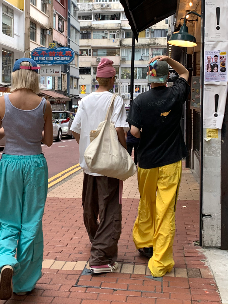 Custom Color Dopamine Three-Stripes Pocket Work Pants for Men and Women in Meladen Nylon - Casual Sports Long Pants Custom Color Dopamine Three-Stripes Pocket Work Pants for Men and Women in Meladen Nylon - Casual Sports Long Pants