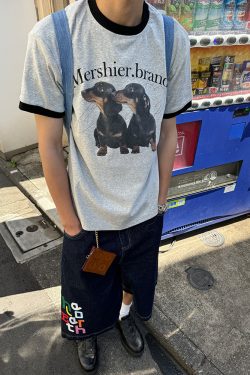 Custom Color Printed Washable Seven-Point Denim Shorts for Men and Women, Straight Loose Wide-Leg Summer Fashion Style